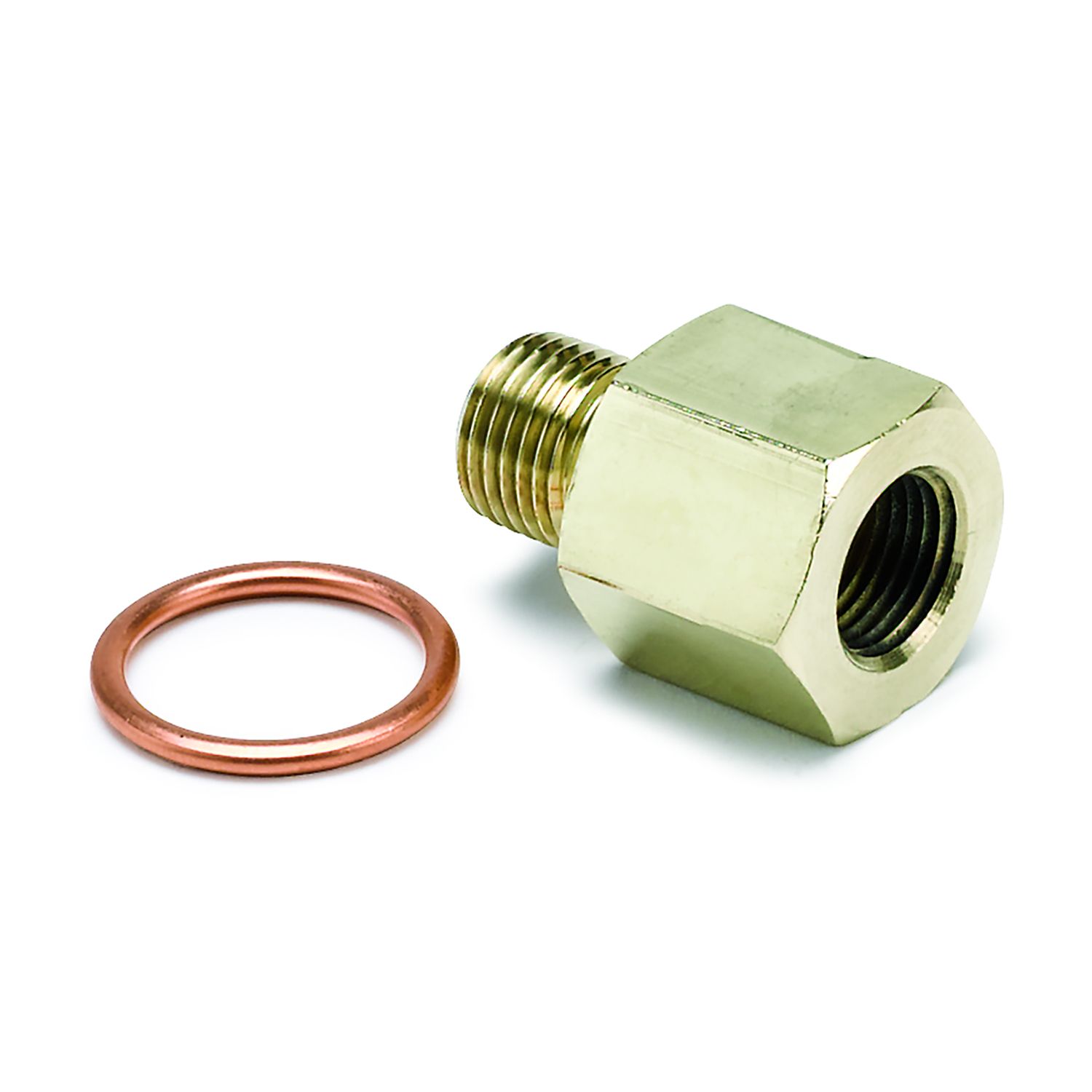 FITTING, ADAPTER, METRIC, M10X1 MALE TO 1/8 NPTF FEMALE, BRASS