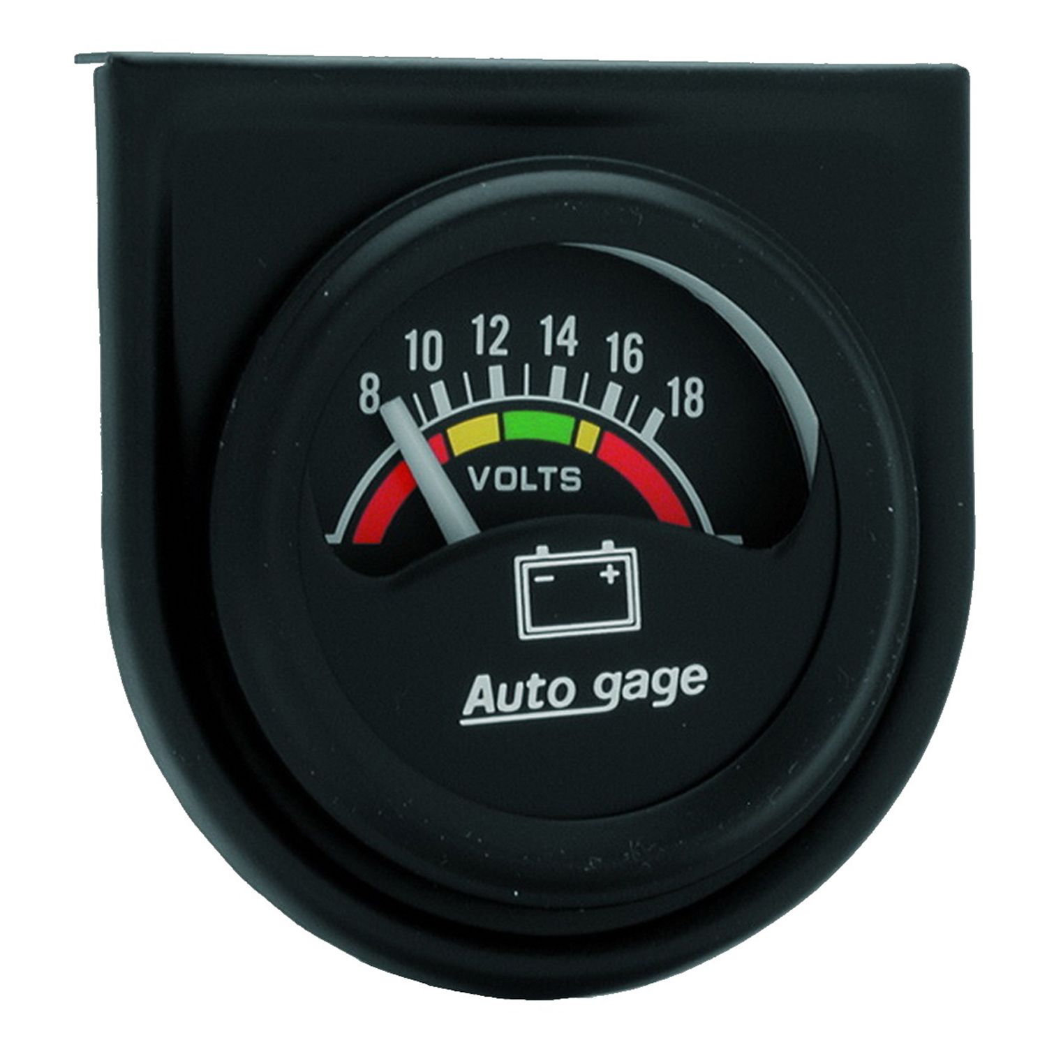1-1/2 VOLTMETER, 8-18V, AIR-CORE, SHORT SWEEP, AUTO GAGE