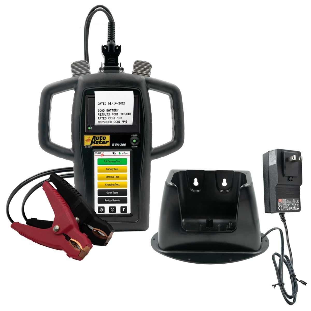 BVA-360KP; HAND-HELD BATTERY & ELECTRICAL SYSTEM TESTER WITH PRINTER &  CHARGING STATION