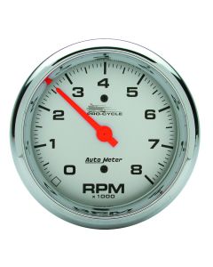 3-3/8" TACHOMETER, 0-8,000 RPM, SILVER, PRO-CYCLE