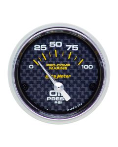 2-1/16" OIL PRESSURE, 0-100 PSI, AIR-CORE, AIR-CORE, MARINE CARBON FIBER