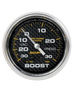 2-5/8" VACUUM/BOOST, 30 IN HG/20 PSI, MECHANICAL, MARINE CARBON FIBER