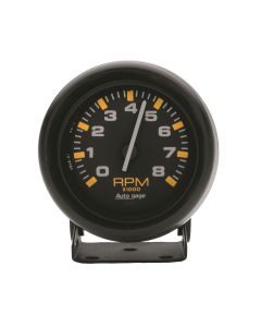 2-3/4" PEDESTAL tachometer, 0-8,000 RPM, BLACK/BLACK, AUTO GAGE