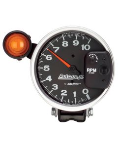 5" PEDESTAL tachometer, 0-10,000 RPM, SHIFT LIGHT, BLACK, AUTO GAGE