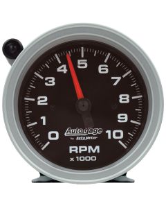 3-3/4" PEDESTAL TACHOMETER, 0-10,000 RPM, BLACK DIAL, W/EXTERNAL SHIFT-LIGHT, AUTO GAGE