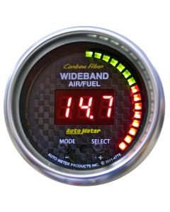 2-1/16" WIDEBAND PRO AIR/FUEL RATIO, 6:1-20:1 AFR, CARBON FIBER