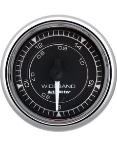 2-1/16" AIR/FUEL RATIO-WIDEBAND ANALOG 8:1-18:1 STEPPER MOTOR CHRONO CHROME