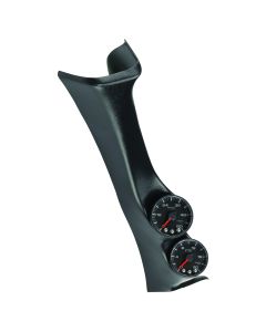 PILLAR KIT, 0-60 PSI/0-2000 °F, 08-10 FORD SUPERDUTY, SPEK-PRO, BLACK DIAL, BLACK BEZEL, FLAT ANTIGLARE LENS