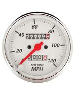 3-1/8" SPEEDOMETER, 0-120 MPH, MECHANICAL, ARCTIC WHITE