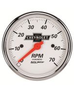3-1/8" IN-DASH tachometer, 0-7,000 RPM, CHEVROLET HERITAGE BOWTIE