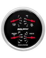 5" QUAD GAUGE, 100 PSI/100-250 °F/8-18V/240-33 Ω, DESIGNER BLACK