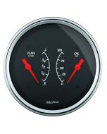 3-3/8" DUAL GAUGE, 100 PSI/240-33 Ω, DESIGNER BLACK