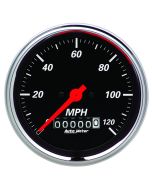 3-3/8" SPEEDOMETER, 0-120 MPH, ELECTRIC, DESIGNER BLACK