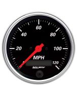 3-3/8" SPEEDOMETER, 0-120 MPH, ELECTRIC, DESIGNER BLACK