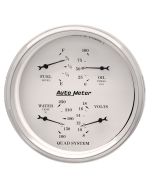 5" QUAD GAUGE, 100 PSI/100-250 °F/8-18V/240-33 Ω, OLD-TYME WHITE