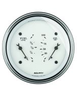 3-3/8" DUAL GAUGE, 100 PSI/240-33 Ω, OLD-TYME WHITE