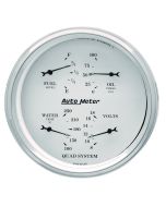 5" QUAD GAUGE, 100 PSI/100-250 °F/8-18V/0-90 Ω, OLD-TYME WHITE
