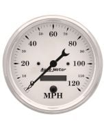 5" SPEEDOMETER, 0-120 MPH, ELECTRIC, OLD-TYME WHITE