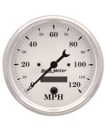 5" SPEEDOMETER, 0-120 MPH, ELECTRIC, OLD-TYME WHITE