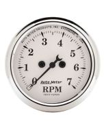 2-1/16" IN-DASH tachometer, 0-7,000 RPM, OLD-TYME WHITE