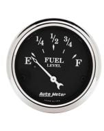 2-1/16" FUEL LEVEL, 0-30 Ω, AIR-CORE, OLD TYME BLACK
