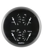 5" QUAD GAUGE, 0-90 Ω, OLD TYME BLACK