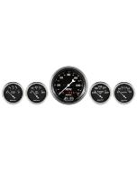 5 PC. GAUGE KIT, 3-3/8" & 2-1/16", GPS SPEEDOMETER, OLD TYME BLACK