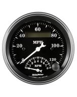 3-3/8" TACH/SPEEDO, 120MPH & 8K RPM, ELECTRIC, OLD TYME BLK