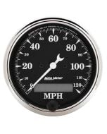 3-1/8" SPEEDOMETER, 0-120 MPH, ELECTRIC, OLD TYME BLACK