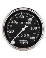 3-1/8" SPEEDOMETER, 0-120 MPH, MECHANICAL, OLD TYME BLACK