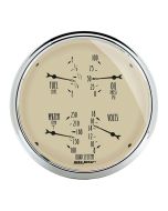 5" QUAD GAUGE, 100 PSI/100-250 °F/8-18V/0-90 Ω, ANTIQUE BEIGE