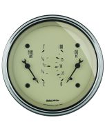 3-3/8" DUAL GAUGE, 100 PSI/0-90 Ω, ANTIQUE BEIGE