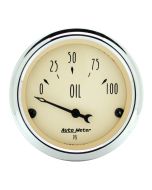 2-1/16" OIL PRESSURE, 0-100 PSI, AIR-CORE, AIR-CORE, ANTIQUE BEIGE
