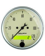 3-1/8" SPEEDOMETER, 0-120 MPH, ELECTRIC, ANTIQUE BEIGE