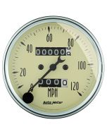 3-1/8" SPEEDOMETER, 0-120 MPH, MECHANICAL, ANTIQUE BEIGE