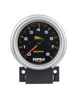 3-3/4" TACHOMETER, 0-8,000 RPM, BLACK W/ SILVER BEZEL, PRO-CYCLE