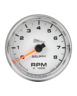 2-5/8" TACHOMETER, 0-8,000 RPM, WHITE, BLUE LED, PRO-CYCLE