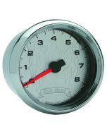 2-5/8" TACHOMETER, 0-8,000 RPM, CHROME FLAME, PRO-CYCLE