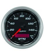 3-3/8" SPEEDOMETER, 0-160 MPH, ELECTRIC, BLACK/BRIGHT ANODIZED, PRO-CYCLE
