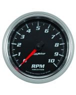 3-3/8" TACHOMETER, 0-10,000 RPM, BLACK/BRIGHT ANODIZED, PRO-CYCLE