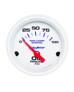 2-1/16" OIL PRESSURE, 0-100 PSI, AIR-CORE, AIR-CORE, MARINE WHITE