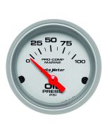 2-1/16" OIL PRESSURE, 0-100 PSI, AIR-CORE, AIR-CORE, MARINE SILVER