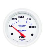 2-5/8" OIL PRESSURE, 0-100 PSI, AIR-CORE, AIR-CORE, MARINE WHITE