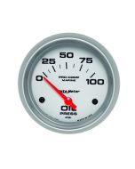 2-5/8" OIL PRESSURE, 0-100 PSI AIR-CORE,, MARINE SILVER