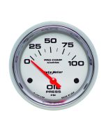 2-5/8" OIL PRESSURE, 0-100 PSI, AIR-CORE, AIR-CORE, MARINE CHROME