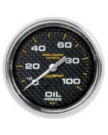 2-5/8" OIL PRESSURE, 0-100 PSI, MECHANICAL, MARINE CARBON FIBER