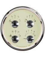 5" QUAD GAUGE, 100 PSI/100-250 °F/8-18V/240-33 Ω, PRESTIGE ANTIQUE IVORY