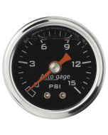 1-1/2" PRESSURE, 0-15 PSI, MECHANICAL, BLACK
