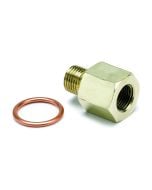 FITTING, ADAPTER, METRIC, M10X1 MALE TO 1/8" NPTF FEMALE, BRASS