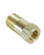 FITTING, ADAPTER, 1/2" NPT MALE, EXTENSION, BRASS, FOR MECH. TEMP. GAUGE